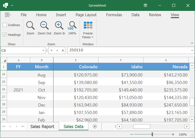 How to: Freeze and Unfreeze Rows and Columns | Office File API ...