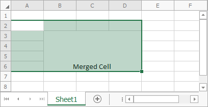 Include a merged cell in selection