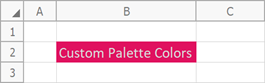 Custom Workbook Palette Colors