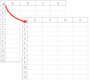 Scroll a worksheet to a column