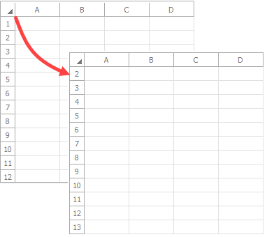 ScrollToRaw worksheet