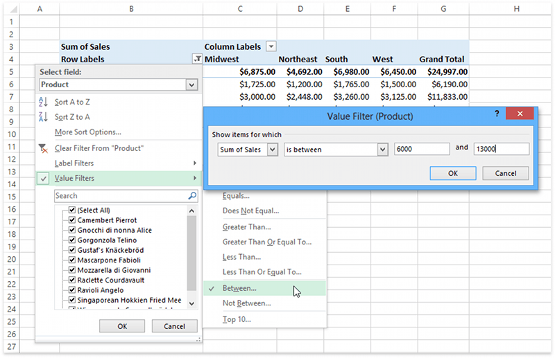 How to: Filter Items in a Pivot Table | Office File API | DevExpress ...