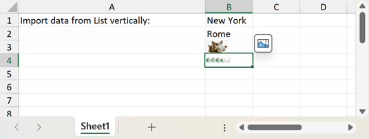 Spreadsheet - Import data from a list