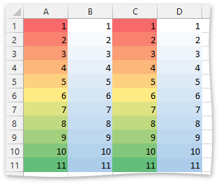 XLExport_Examples - ConditionalFormatting_ColorScales