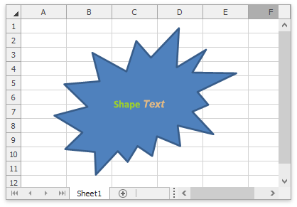 XtraSpreadsheet_Shapes_AddShapeText