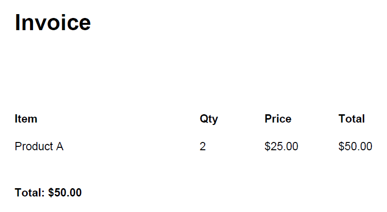  Accessible Invoice, DevExpress PDF Document API for Java