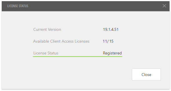**The Report and Dashboard Server is registered**