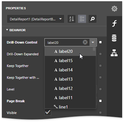 report-server-drill-down-control-property