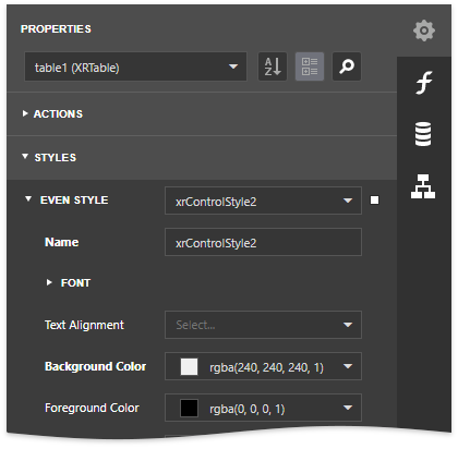 report-server-even-style-settings