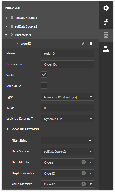 report-server-field-list-parameter-settings