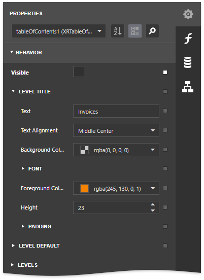 report-server-toc-level-title-settings
