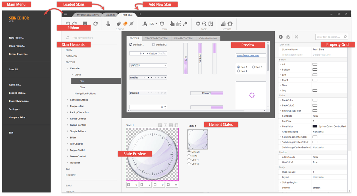 Skin Editor UI, VCL