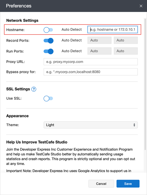 Hostname Setting