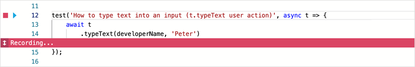 Recording Destination Marker in the Code Editor