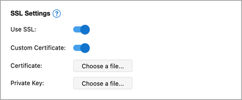 Custom Certificate Specified in SSL Options