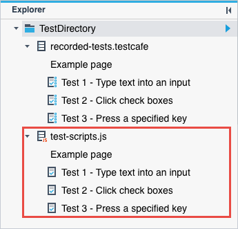 Test scripts