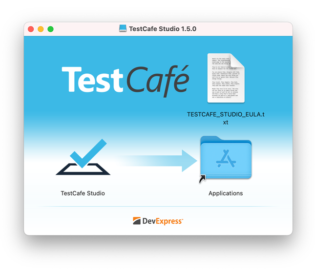 Install TestCafe Studio on Mac