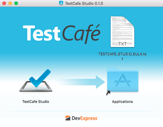 Install TestCafe Studio on Mac