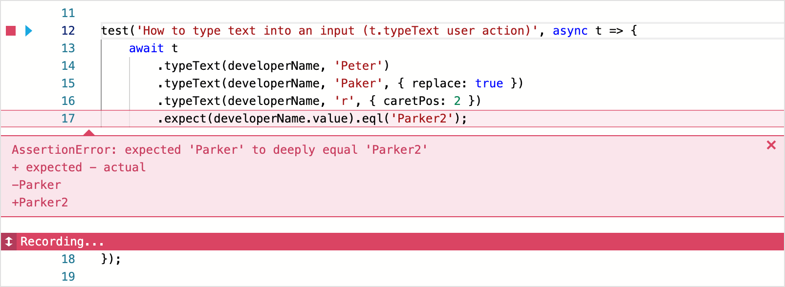 Code Editor | TestCafe Studio | DevExpress Documentation
