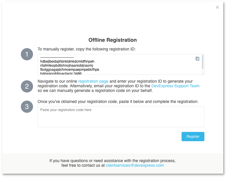 Offline Registration