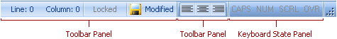 Ribbon Status Bar Example