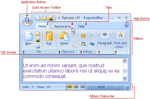 Ribbon User Interface