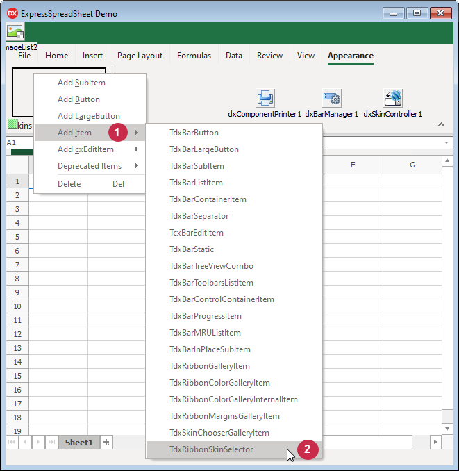 VCL Bars: Ribbon Skin Selector Component Creation