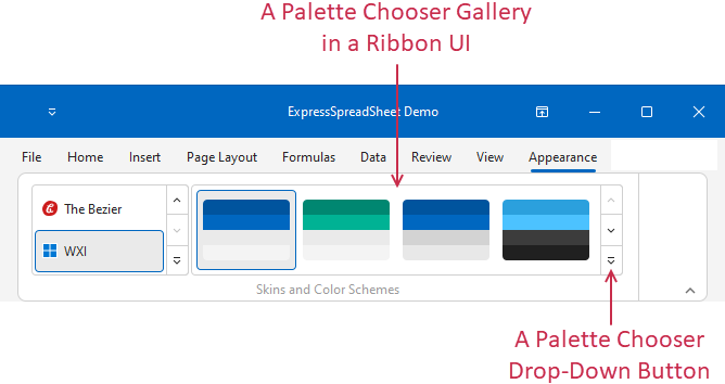 VCL Bars: A Palette Chooser Gallery in a Ribbon UI