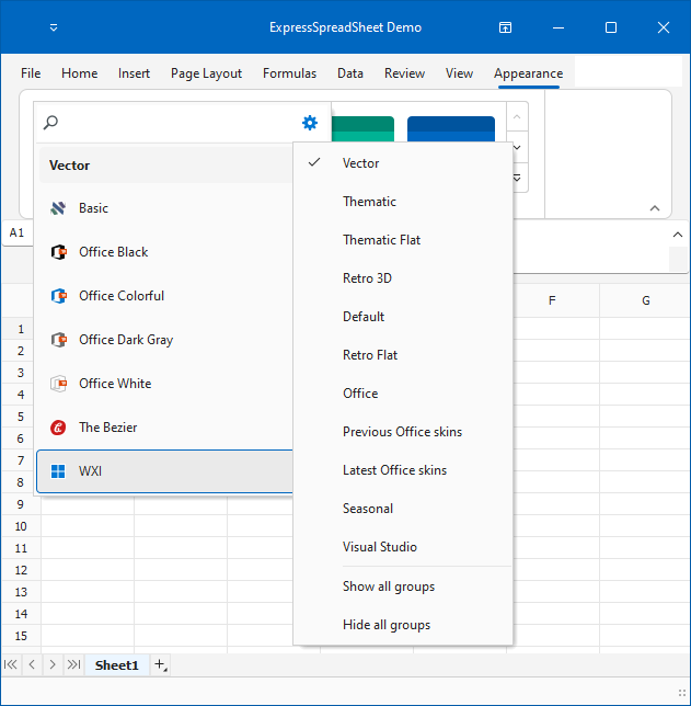 VCL Bars: Visible Skin Group Management