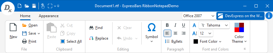 VCL Bars: The Office 2007 Ribbon Style