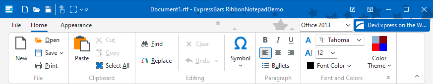 VCL Bars: The Office 2013 Ribbon Style