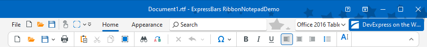 VCL Bars: The Office 2016 Mobile Ribbon Style