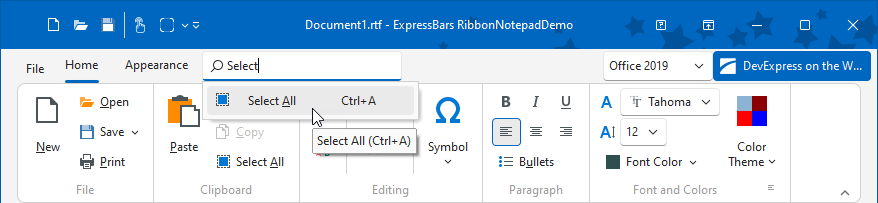 VCL Bars: A Tab Area Search Toolbar Example