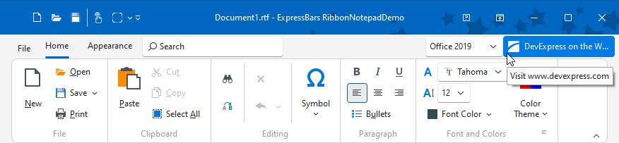 VCL Bars: A Tab Area Toolbar Example