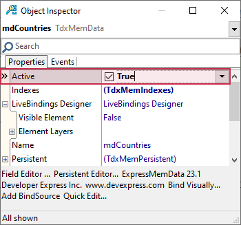 VCL Chart Control: Doughnut View Tutorial. Step 1 - Activate the TdxMemData Component