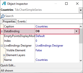 VCL Chart Control: Doughnut View Tutorial. Step 1 - Enable the Bound Mode