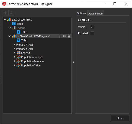 VCL Chart Control: Line View Tutorial. Step 4 - Select the Diagram