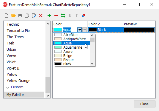 VCL Chart Control: Select Palette Item Colors