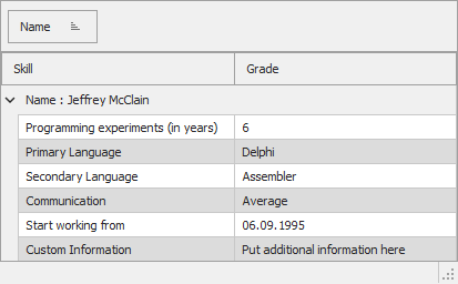 VCL Express Library: Data Grid with Custom Header and Cell Paddings