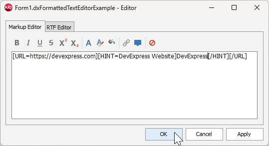 VCL Shared Libraries: The Formatted Text Editor featuring Markup Editor and Rich Text Editor