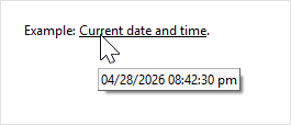 VCL Shared Libraries: A Hint Displays the Current Date and Time