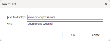 VCL Shared Libraries: The "Insert Hint" Dialog
