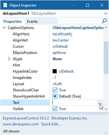 VCL Shared Libraries: Display the Formatted Text Editor
