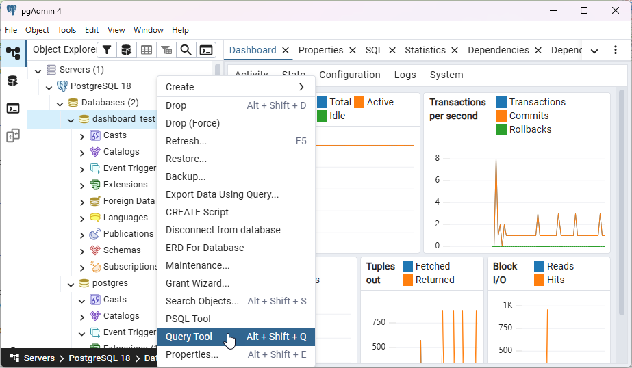 VCL Backend: Run the Query Tool