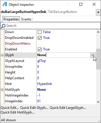 VCL Shared Libraries: A Glyph Property Ellipsis Button