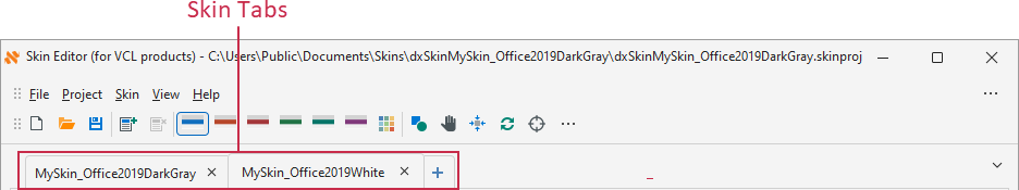 VCL Shared Libraries: Skin Editor - Skin Tabs