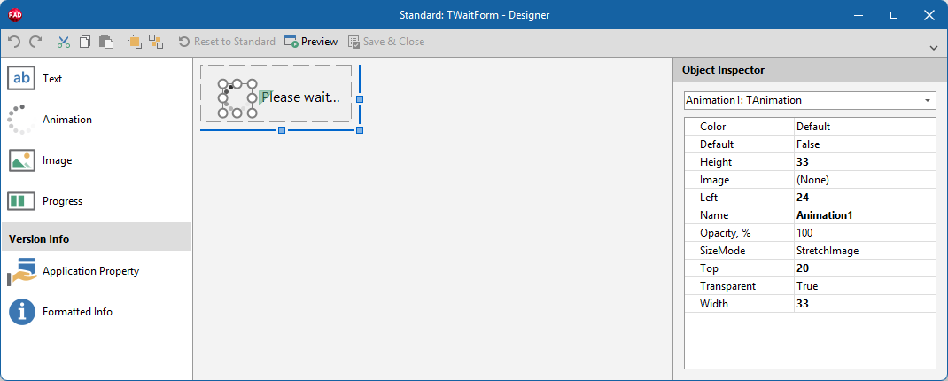 VCL Shared Libraries: Splash Form Designer — A Wait Form Example