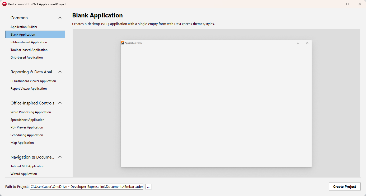 VCL Template Kit — Blank Application Template