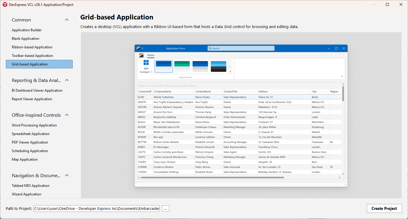 VCL Template Kit — The Grid-Based Application Template