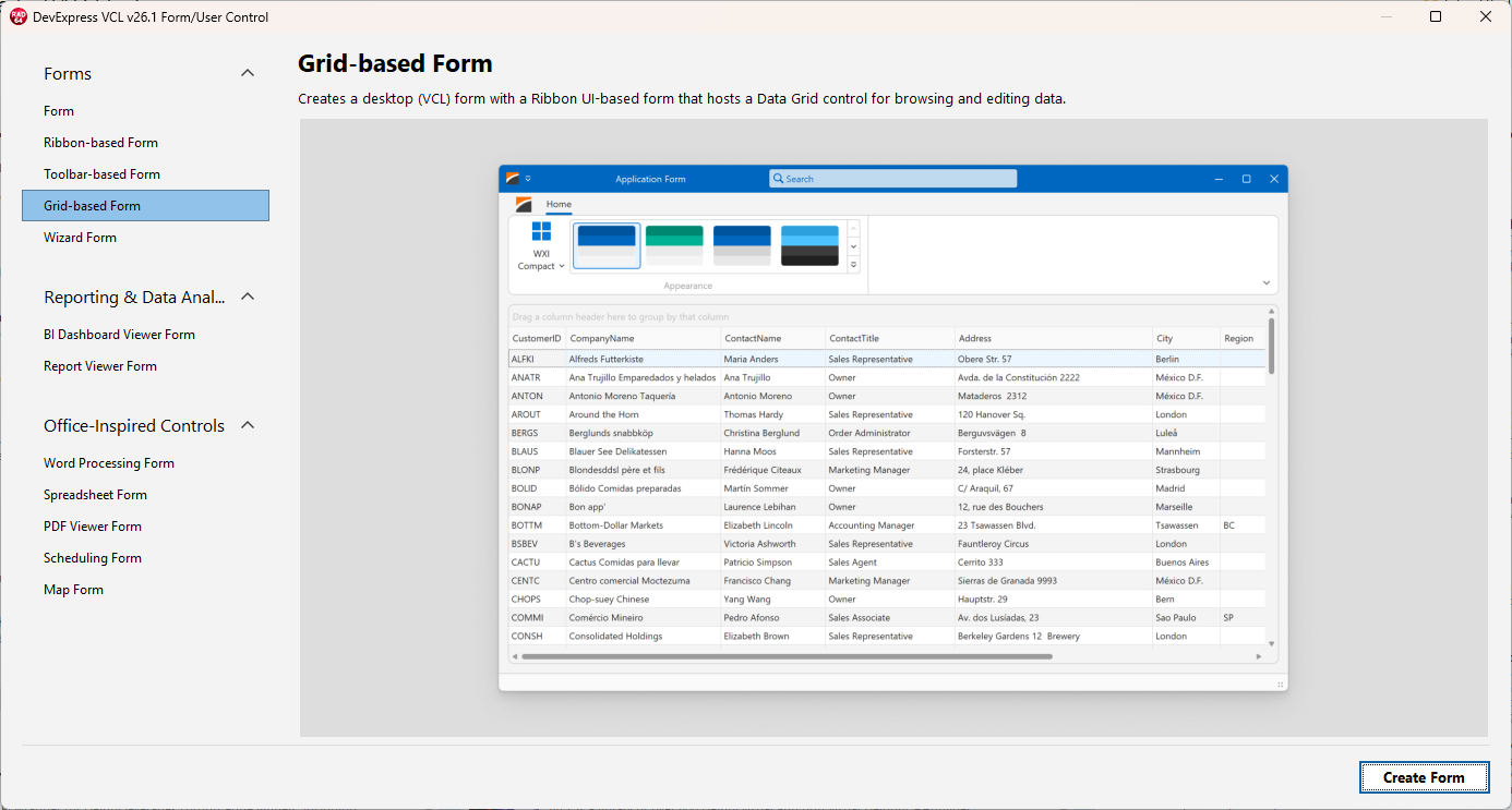 VCL Template Kit — The Grid-Based Form Template